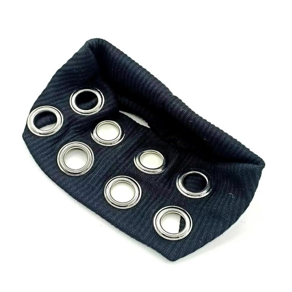 Women Elastic Headband Y2K Hollow Out Eyelets Casual Hair Accessory